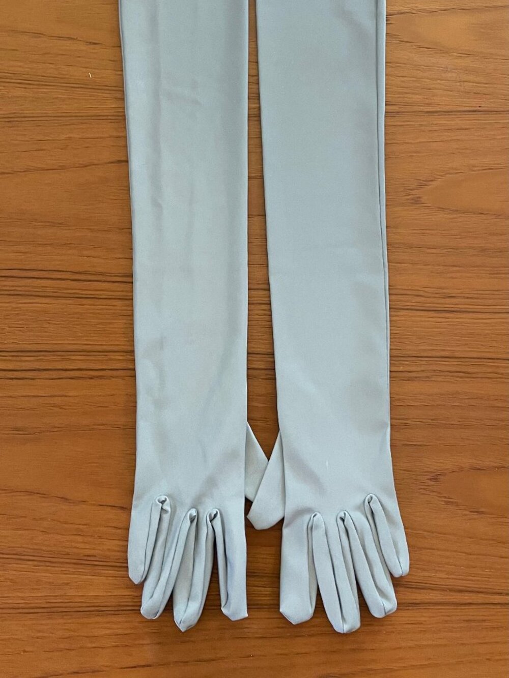 Norma Kamali Long Opera Wedding Gloves Grey M/L Brand New